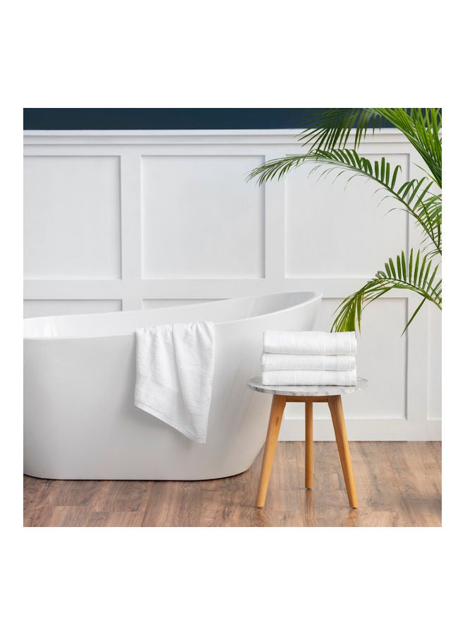 4-Piece Basic Towel Set White 30 x 54inch