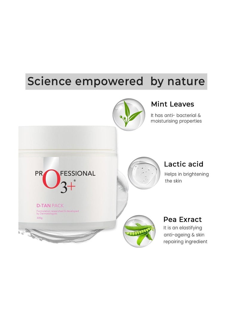 O3+ D-tan Pack 300G for Instant Tan Removal & Sun Damage Protection