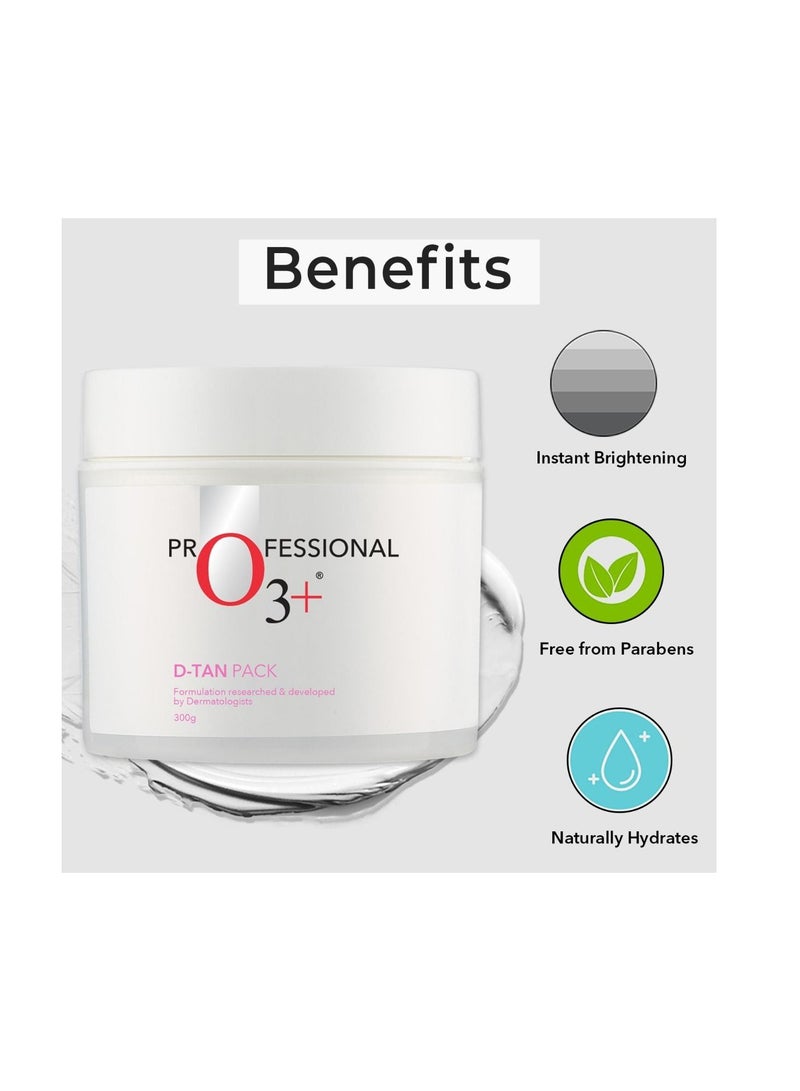 O3+ D-tan Pack 300G for Instant Tan Removal & Sun Damage Protection