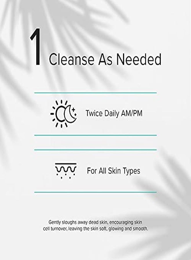 Cleanse As Needed 10% Glycolic Acid Facial Cleanser, Plant Based Exfoliating Face Wash, Paraben Free, Natural Skin Care (4 Fl Oz)