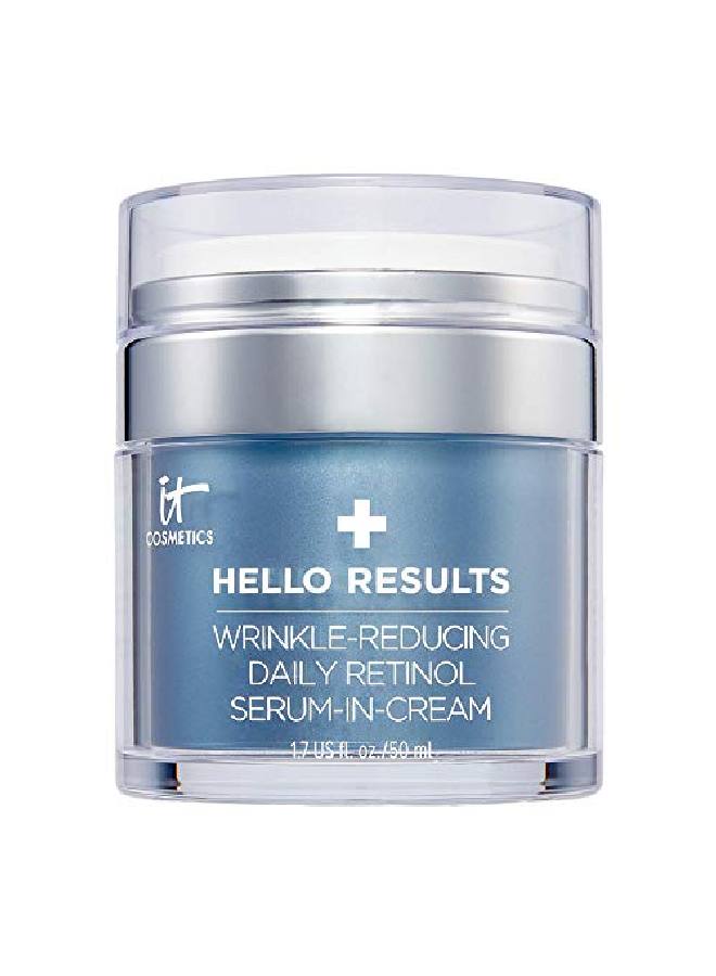 Hello Results Wrinklereducing Daily Retinol Serumincream Firming & Antiaging Retinol Face Cream With Niacinamide Vitamin B5 & Vitamin E 1.7 Fl Oz