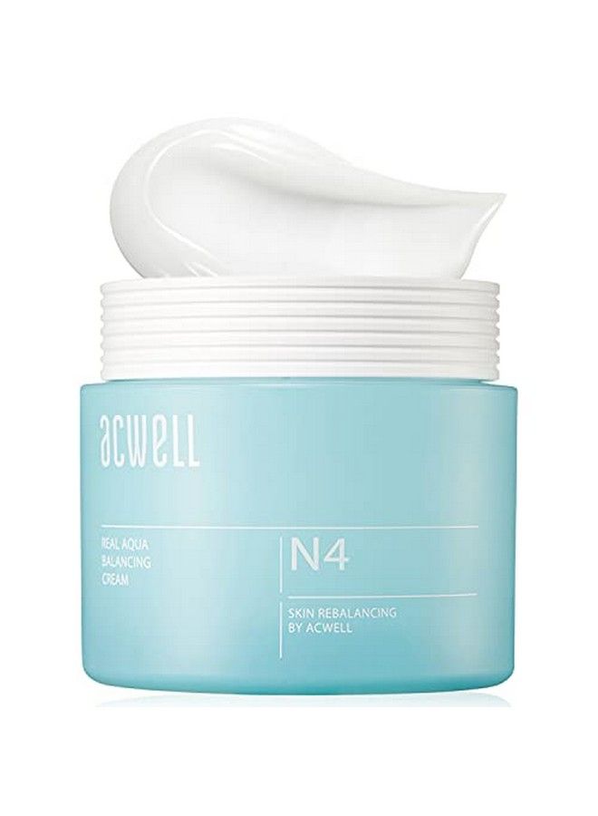 Real Aqua Balancing Cream 1.69 Fl.Oz. Moisturizing Ph Balancing Face Cream Soothing Skin Troubles And Redness For Sensitive Skin Refreshing Gel Moisturizer Improving Skin Texture