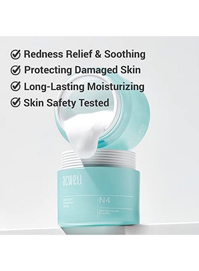Real Aqua Balancing Cream 1.69 Fl.Oz. Moisturizing Ph Balancing Face Cream Soothing Skin Troubles And Redness For Sensitive Skin Refreshing Gel Moisturizer Improving Skin Texture