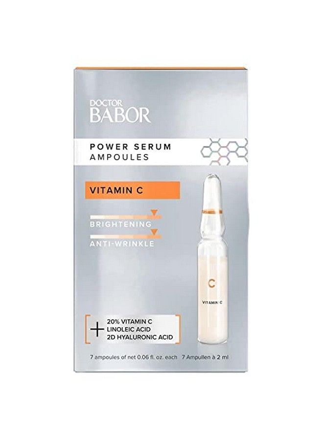 Power Serum Ampoule: Vitamin C ; Brightening Antiwrinkle Protecting ; 2D Hyaluronic Acid & Linoleic Acid ; Clean & Vegan ; Results In 7 Days