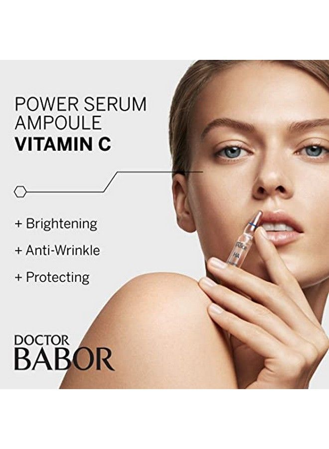 Power Serum Ampoule: Vitamin C ; Brightening Antiwrinkle Protecting ; 2D Hyaluronic Acid & Linoleic Acid ; Clean & Vegan ; Results In 7 Days