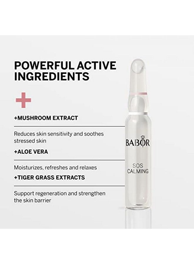 Sos Calming Ampoule Serum Concentrates Soothing Serum To Treat Irritated Skin Reduce Redness And Strengthen Skin Barrier 7 Day Treatment