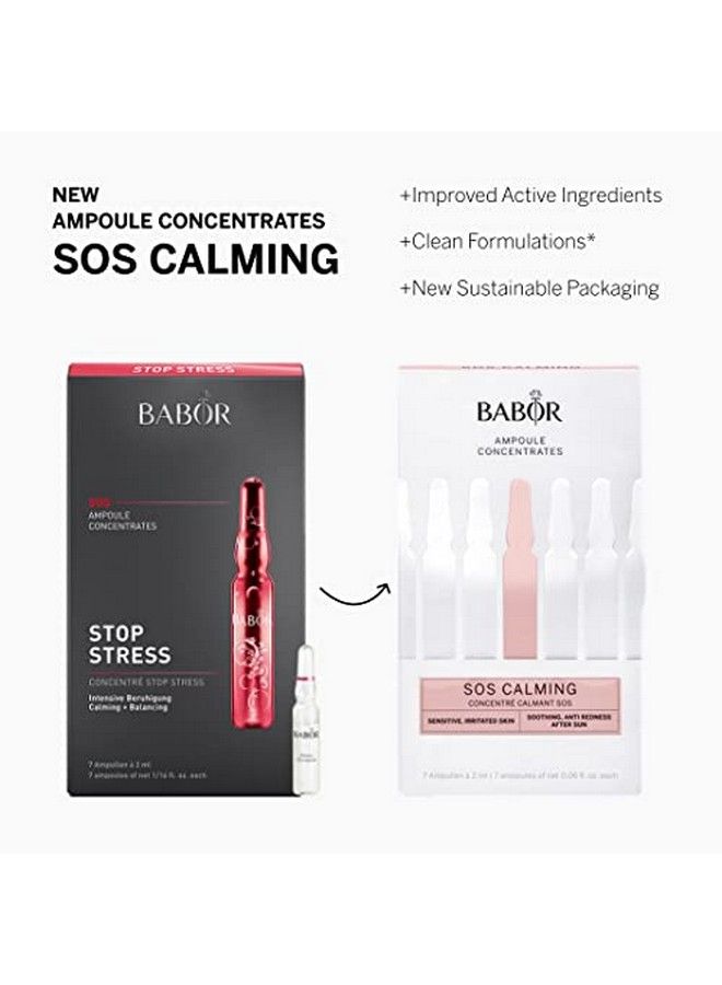 Sos Calming Ampoule Serum Concentrates Soothing Serum To Treat Irritated Skin Reduce Redness And Strengthen Skin Barrier 7 Day Treatment