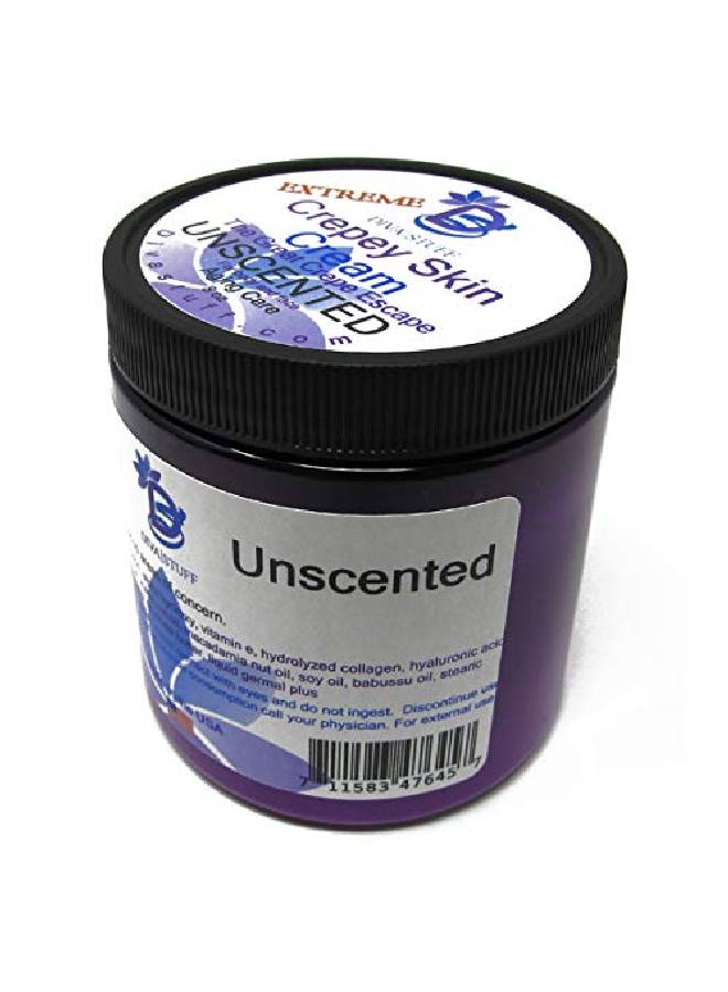 Extreme Crepey Skin Body & Face Cream With Hyaluronic Acid Alpha Hydroxy And More For Dry & Damaged Skin 8Oz Unscented (Made In The Usa)