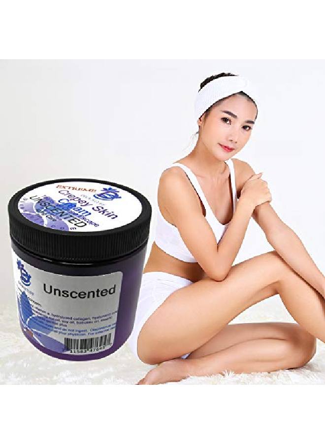 Extreme Crepey Skin Body & Face Cream With Hyaluronic Acid Alpha Hydroxy And More For Dry & Damaged Skin 8Oz Unscented (Made In The Usa)