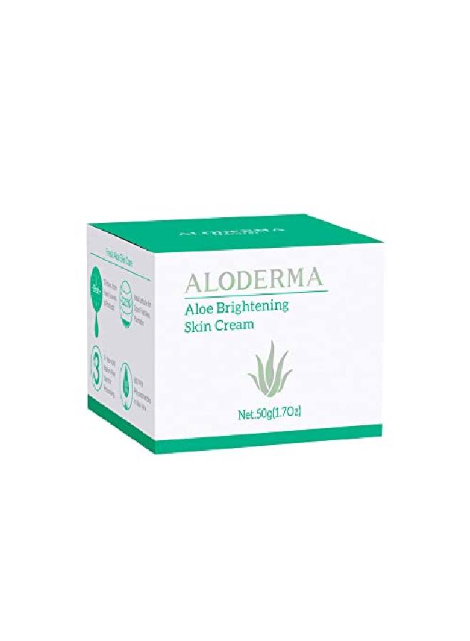 Brightening Cream With 80% Organic Aloe Vera Made Within 12 Hours Of Harvest Refines Skin Texture Evens Skin Tone Diminishes Appearance Of Fine Lines & Wrinkles 17Oz (50G)