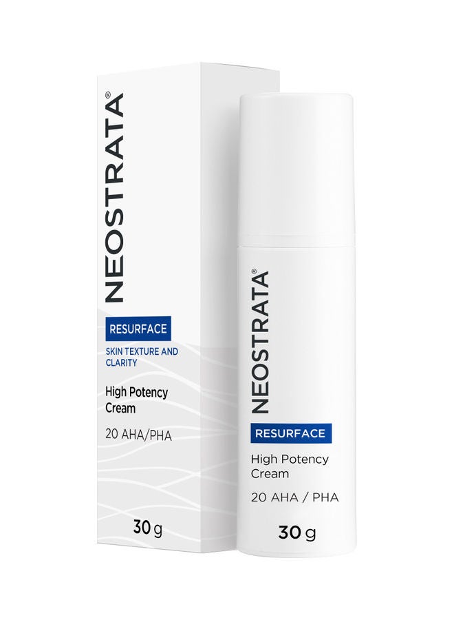 Resurface High Potency Cream AHA Exfoliator + Hydrator 20 AHA/PHA 30grams