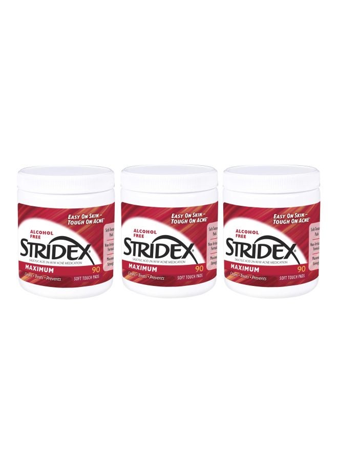 Pack Of 3 Single-Step Maximum Acne Pads