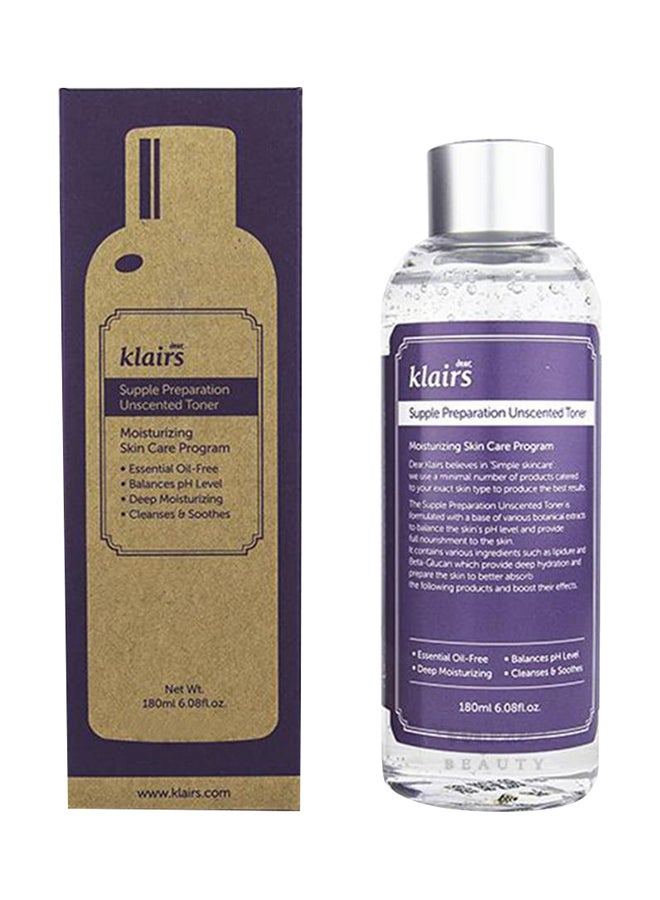 Supple Preparation Unscented Toner Clear 180ml