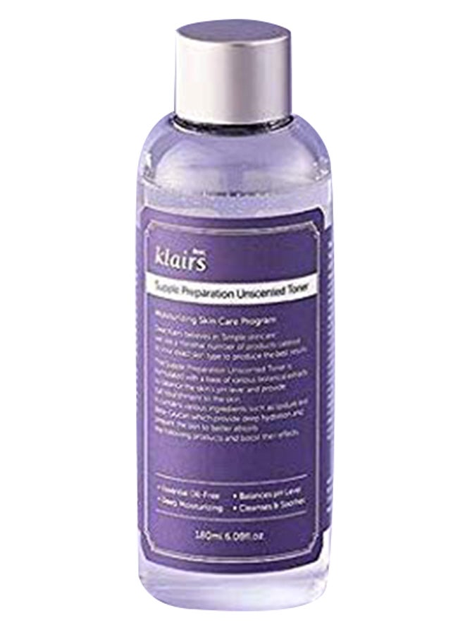 Supple Preparation Unscented Toner 180ml