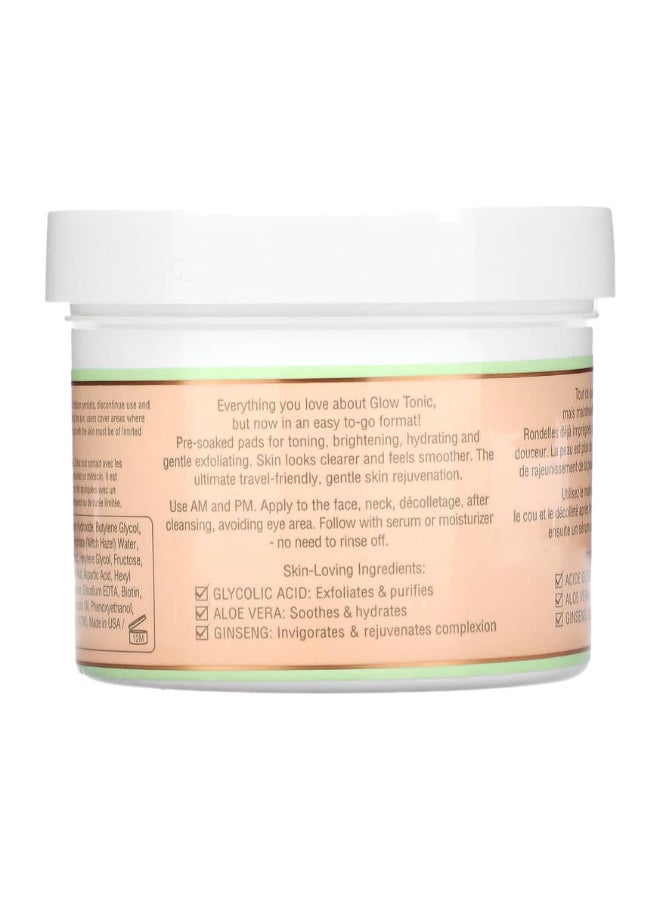 60-Piece Glow Tonic To Go Toner Pad Set 2.8inch