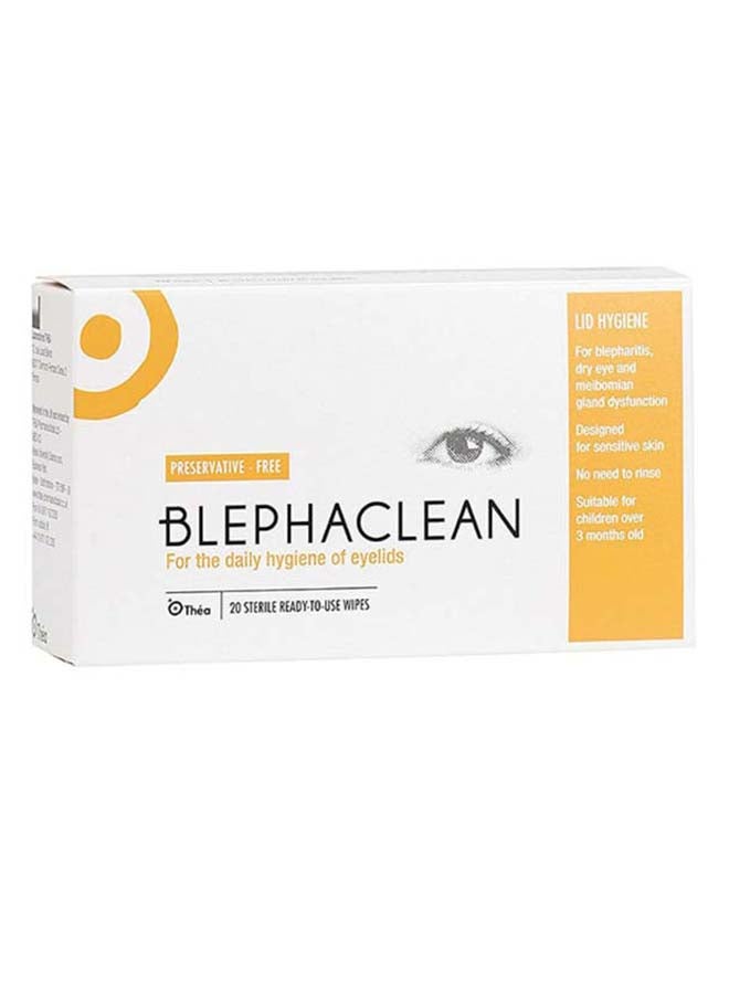 60-Piece Sterile Blepharitis Freepost Eyelid Wipes