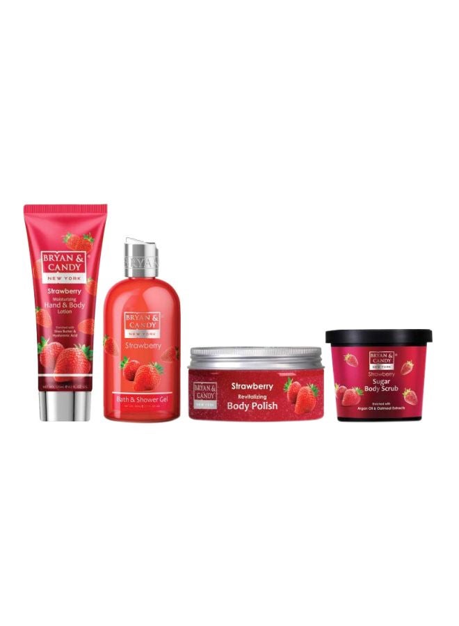 4-Piece Strawberry Bath And Body Essentials Set