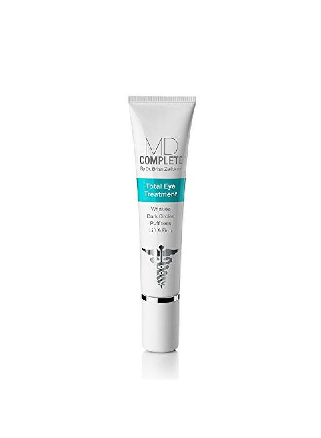 Md Complete Total Eye Treatment ; Antiaging Hydrating Skin Renewal Eye Treatment ; With Peptides, Vitamins C & E And Hyaluronic Acid For Wrinkles, Fine Lines And Crows Feet 0.5 Fl Oz