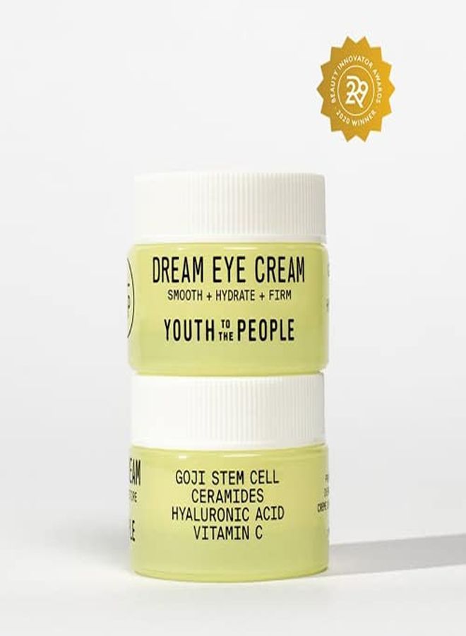 Superberry Dream Eye Cream Hydrating Overnight Eye Cream To Firm + Smooth Vitamin C, Goji, Hyaluronic Acid, Squalane Vegan, Clean Skincare (0.5Oz)