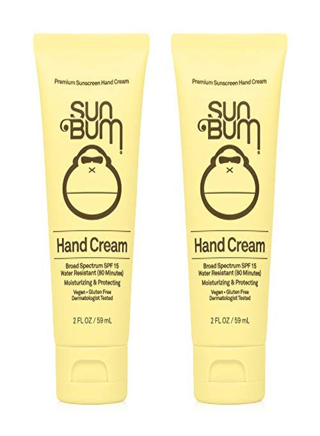 Sun  Original Spf 15 Sunscreen Hand Cream Vegan And Reef Friendly (Octinoxate & Oxybenzone Free) Broad Spect Moisturizing Uva/Uvb Sunscreen With Vitamin E 2 Packk 1 Count