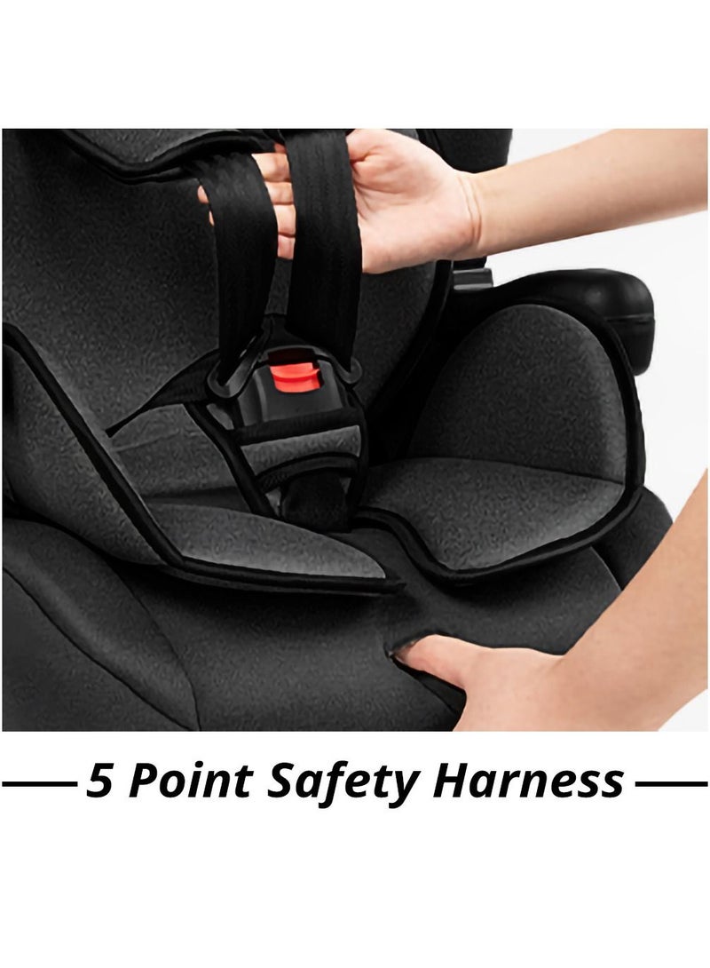 Pack And Go Foldable Car Seat With Ace Ivory Diaper Bag - Black