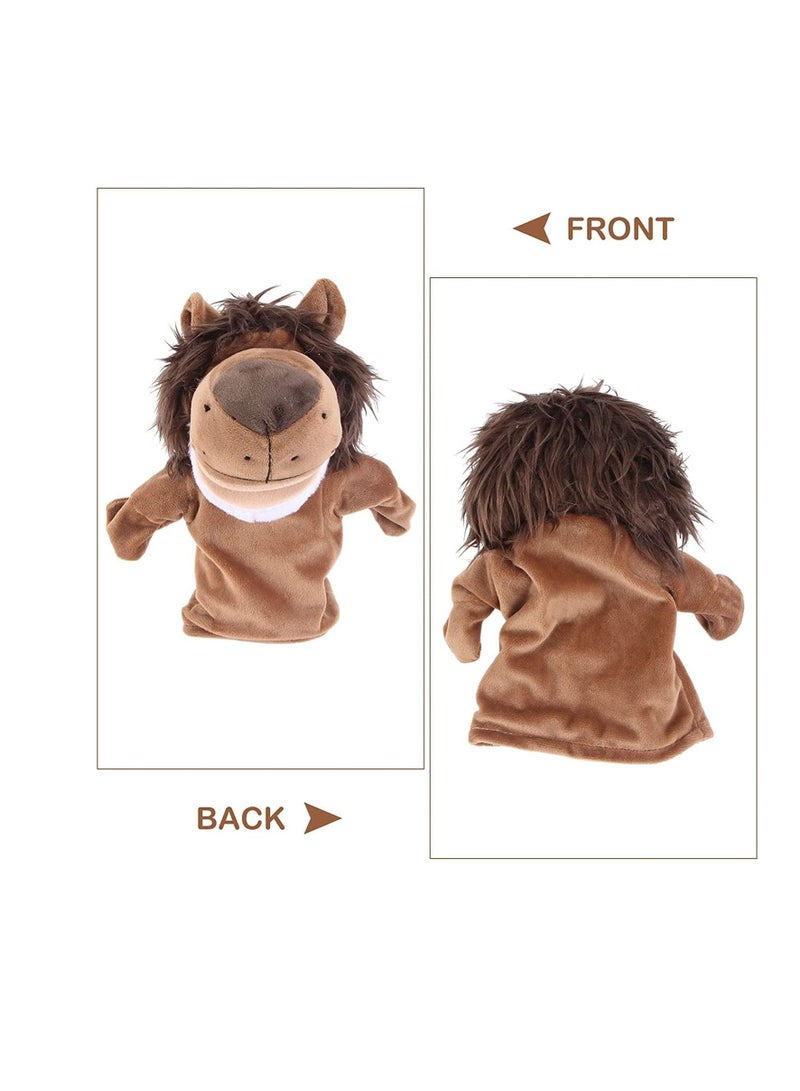 Hand Puppet, Plush Lion Animal Toys for Imaginative Pretend Play Stocking Storytelling, Figure Finger Doll Parent-Child Interactive Toy Gift Storytelling Teaching Preschool Role