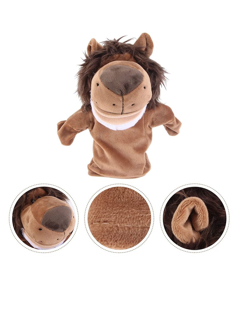 Hand Puppet, Plush Lion Animal Toys for Imaginative Pretend Play Stocking Storytelling, Figure Finger Doll Parent-Child Interactive Toy Gift Storytelling Teaching Preschool Role