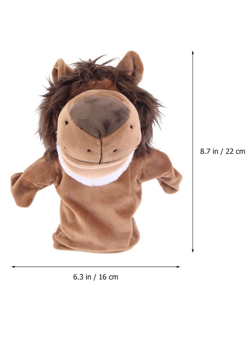 Hand Puppet, Plush Lion Animal Toys for Imaginative Pretend Play Stocking Storytelling, Figure Finger Doll Parent-Child Interactive Toy Gift Storytelling Teaching Preschool Role