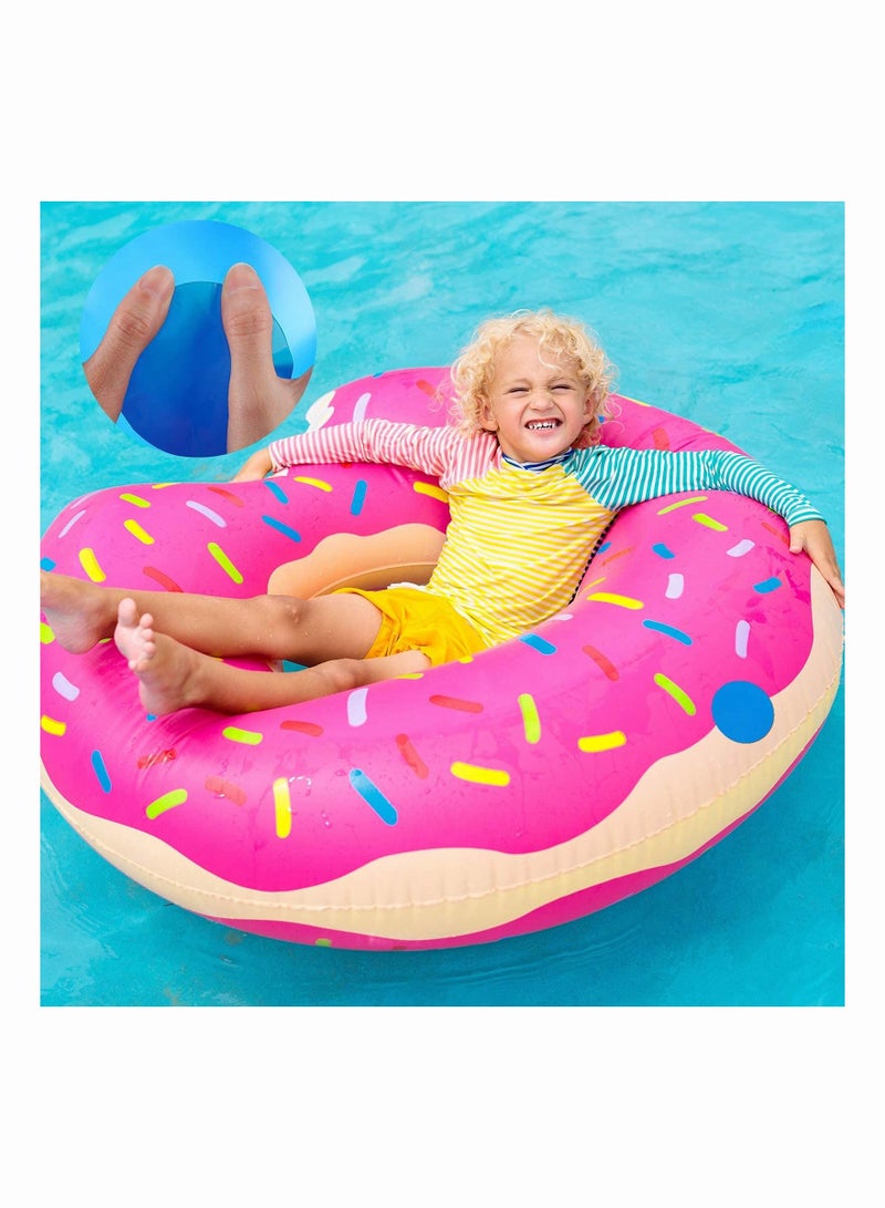 Repair Patches Round Self-Adhesive PVC Vinyl Pool Liner Patch Boat Rubbers for Inflatable Raft Kayak Canoe Blue 20 Pieces