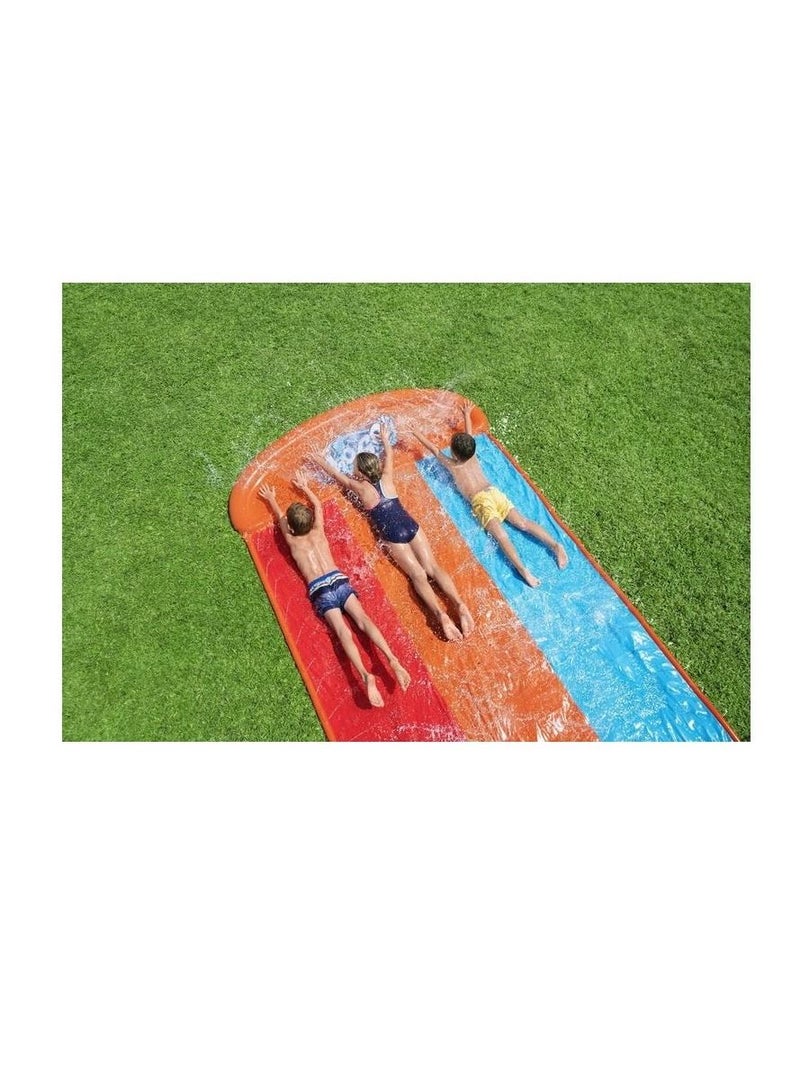 Bestway H2OGO! Triple Water Slide with Tsunami Splash Ramp - 52479