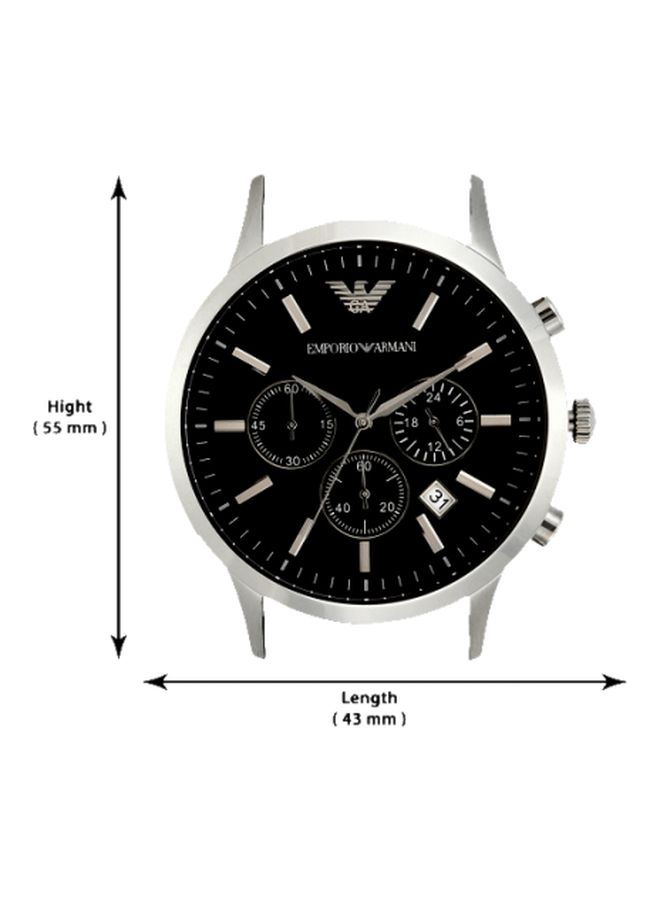 Men's Renato Water Resistant Analog Watch AR2447 - 43 mm - Black