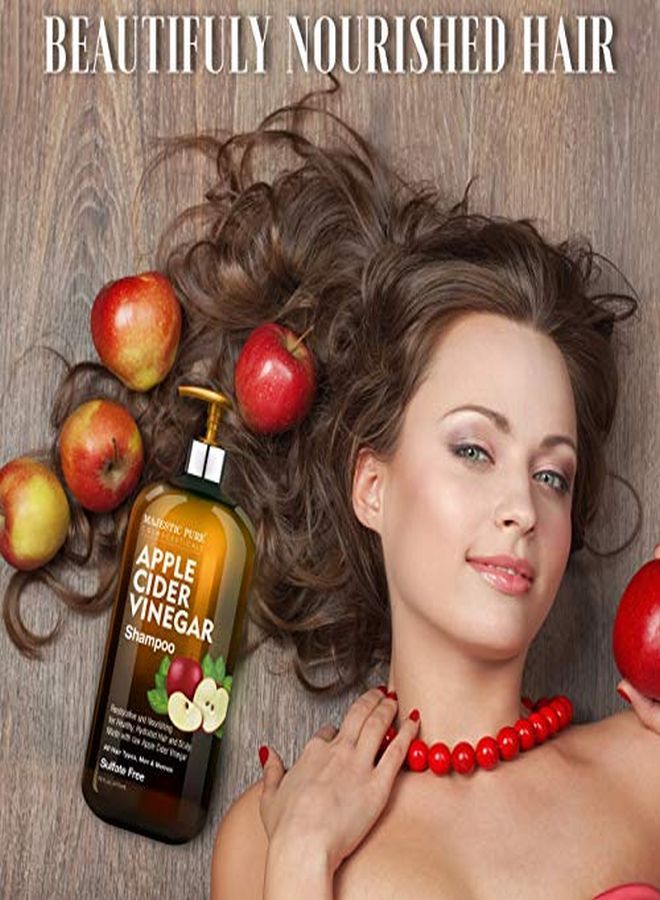 Apple Cider Vinegar Shampoo  Restores Shine & Reduces Itchy Scalp Dandruff & Frizz  Sulfate Free For All Hair Types Men And Women  16 Fl Oz