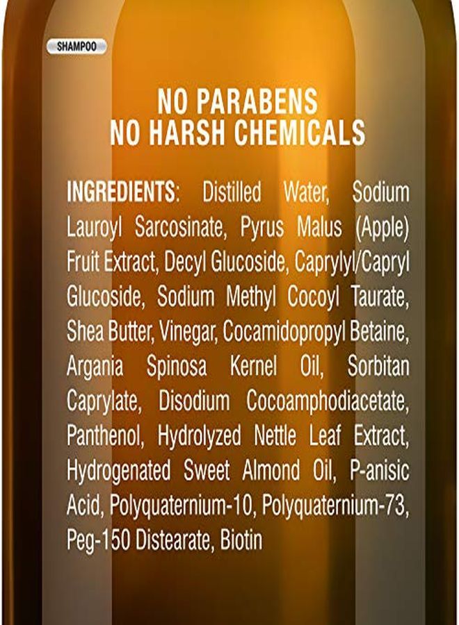 Apple Cider Vinegar Shampoo  Restores Shine & Reduces Itchy Scalp Dandruff & Frizz  Sulfate Free For All Hair Types Men And Women  16 Fl Oz