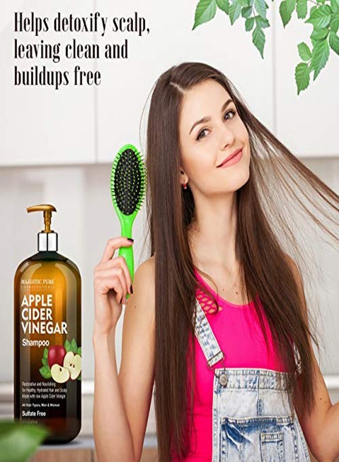 Apple Cider Vinegar Shampoo  Restores Shine & Reduces Itchy Scalp Dandruff & Frizz  Sulfate Free For All Hair Types Men And Women  16 Fl Oz
