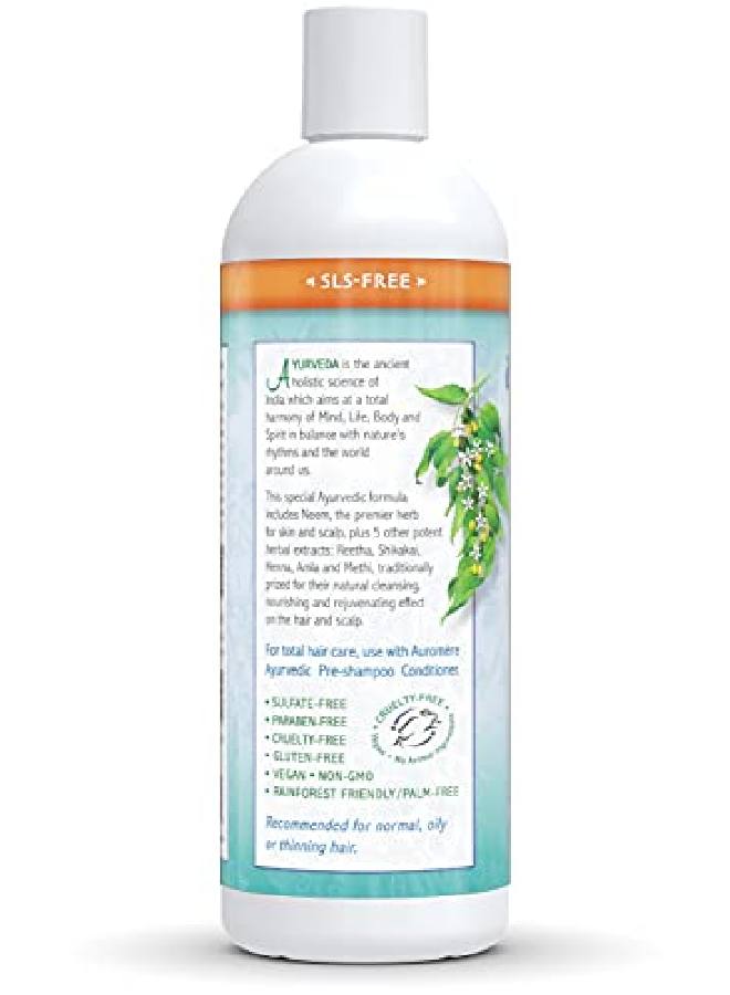 Ayurvedic Shampoo Neem + 5 Vegan Cruelty Free Nongmo Natural Gluten Free Sulfate Free Paraben Free For Normal To Oily Hair (16 Fl Oz) 1 Pack