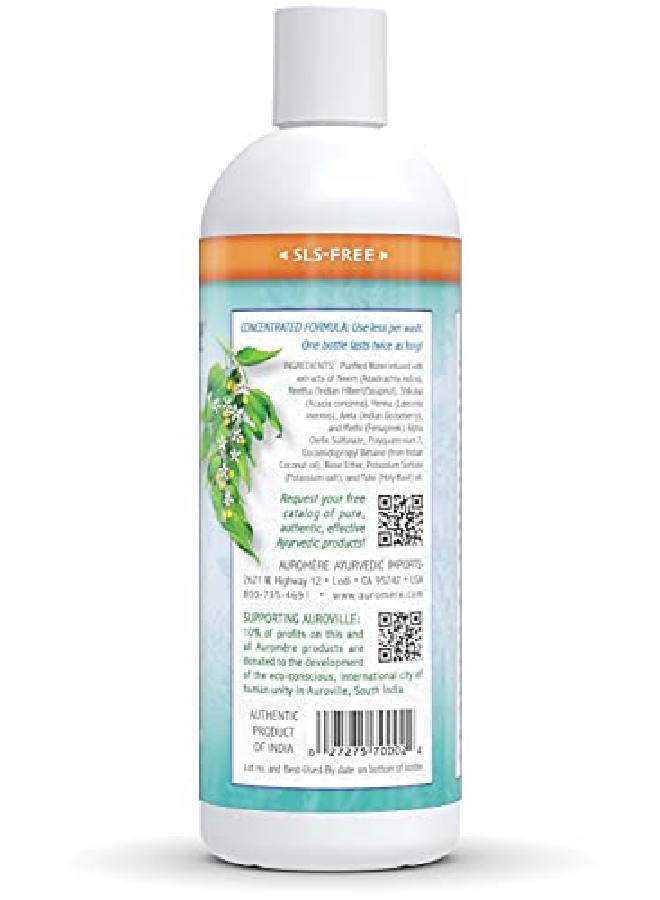 Ayurvedic Shampoo Neem + 5 Vegan Cruelty Free Nongmo Natural Gluten Free Sulfate Free Paraben Free For Normal To Oily Hair (16 Fl Oz) 1 Pack