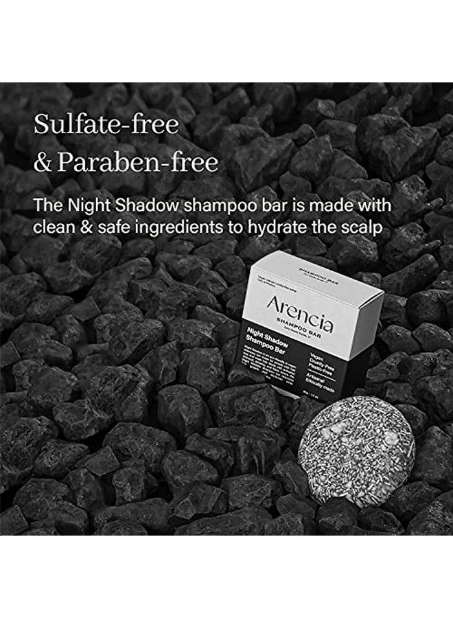 Night Shadow Shampoo Bar For Hair Growth & Hair Loss Darkening Gray Hair Strengthening & Volumizing Normal To Oily Hair Vegan L Ph Balanced Sulfate Free Eco Friendly
