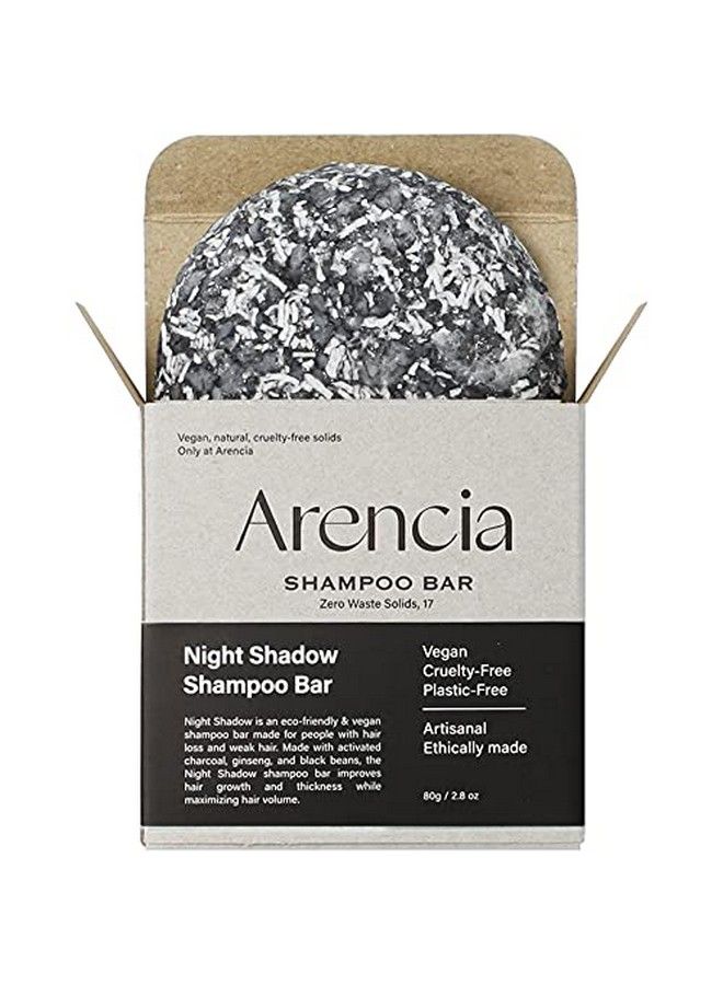 Night Shadow Shampoo Bar For Hair Growth & Hair Loss Darkening Gray Hair Strengthening & Volumizing Normal To Oily Hair Vegan L Ph Balanced Sulfate Free Eco Friendly