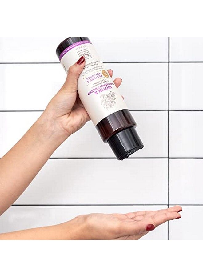 Biotin & Superfruit Shampoo Volumizing Vegan Color Safe Sulfate Free & Silicone Free Hair Shampoo With Elderberry And Plum Oil 16 Fl Oz (Pack Of 3)