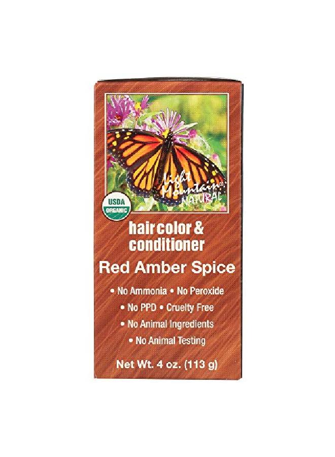 Natural Hair Color & Conditioner Red Amber Spice 4 Oz