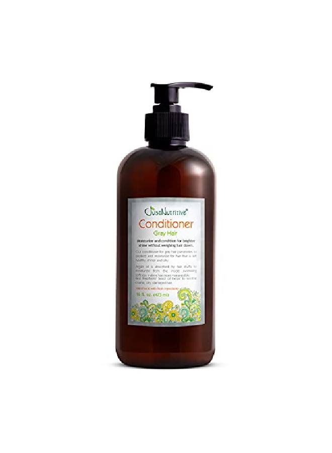 Gray Hair Conditioner ; Gray Hair Treatment ; Just Natural Hair Care ; Natural Conditioner ; 16 Oz