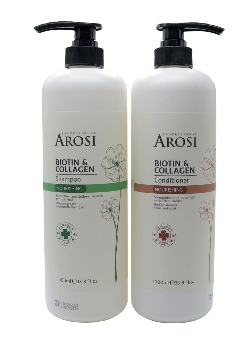 Arosi Professional Nourishing Shampoo & Conditioner Set (1000ML X 2)