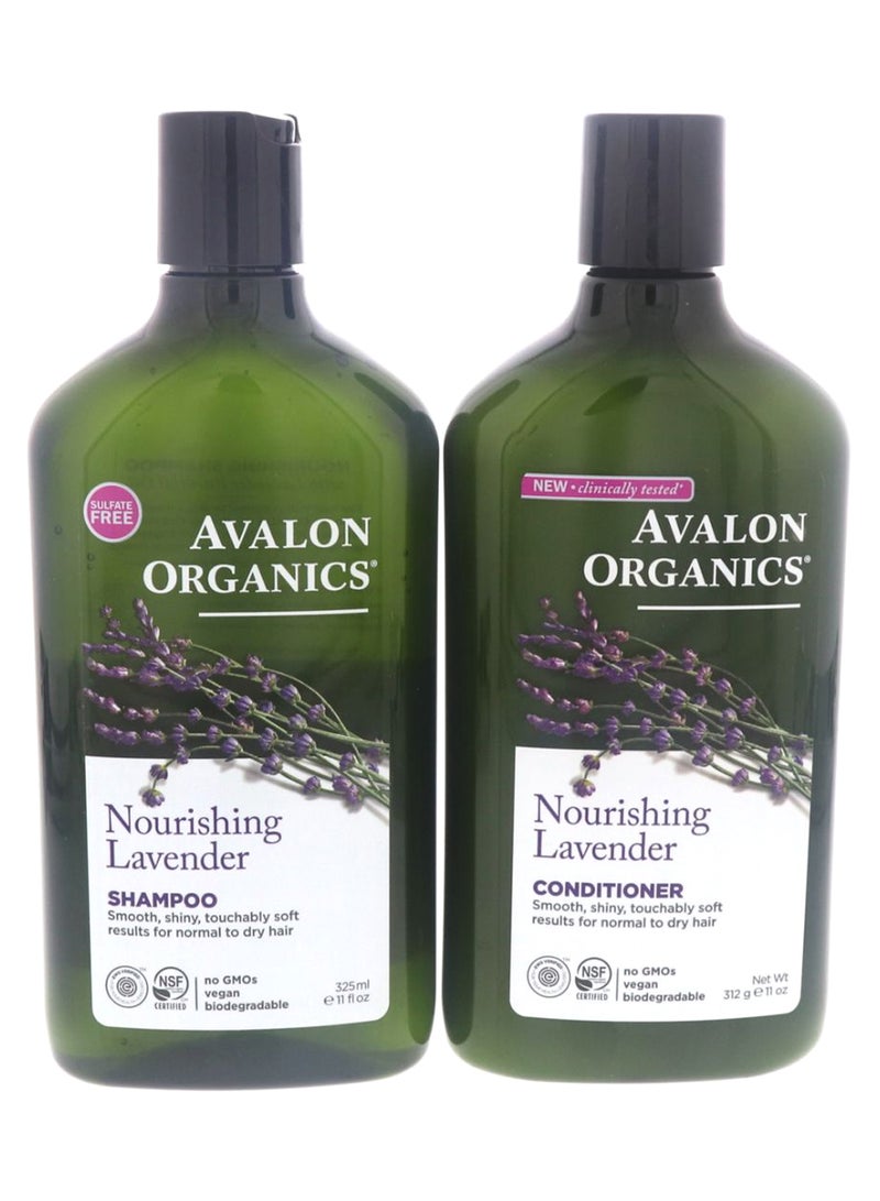Pack Of 2 Nourishing Lavender Shampoo And Conditioner