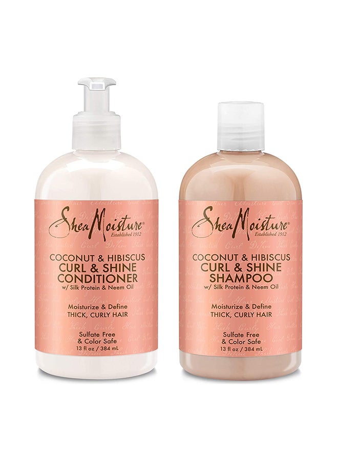 2-Piece Coconut And Hibiscus Curl Shampoo And Conditioner Set