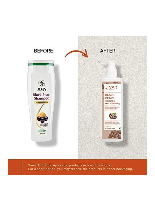 4-Piece Hair Volumising Black Pearl Shampoo with Freem Neem Soap Multicolour 200ml