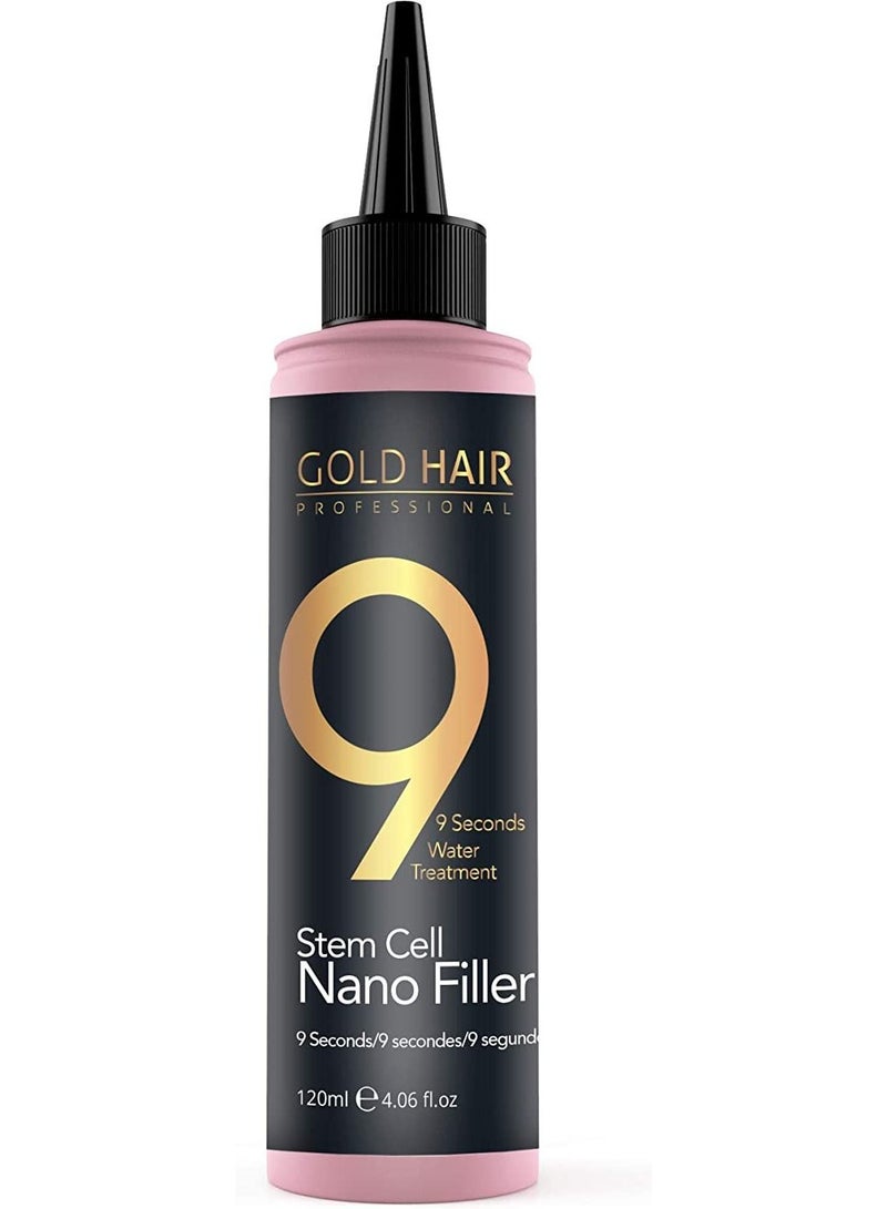 Gold Hair (9) Seconds Water Treatment - 120ml -transform hair brittle strands in 9 seconds with Keratin