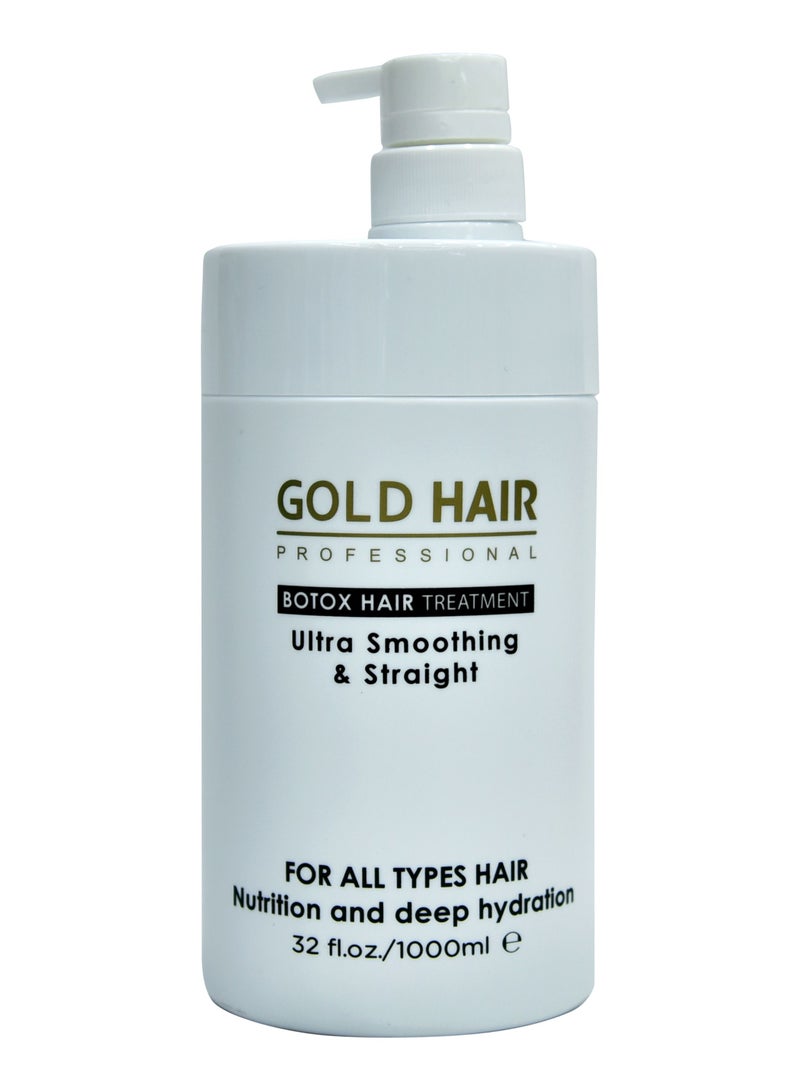 GOLD HAIR Professional Botox Hair Ultra Smoothing and Straightening Treatment 1000ML