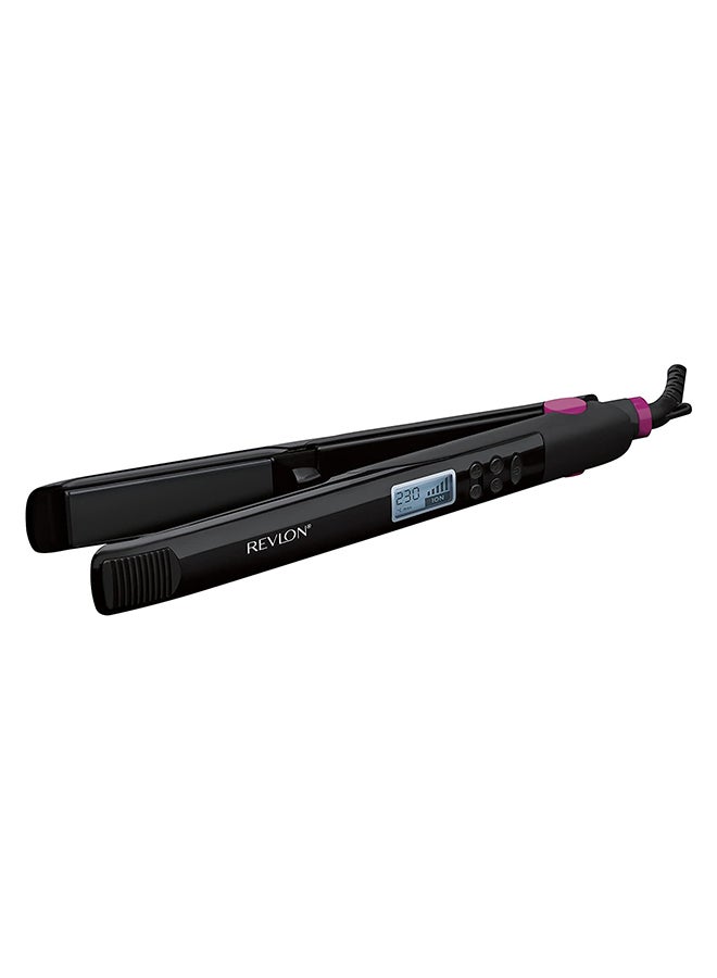 Digital Straightener, dual voltage, frizz control, 9 LCD settings. Multiple heat settings upto 230C. Black 25cm