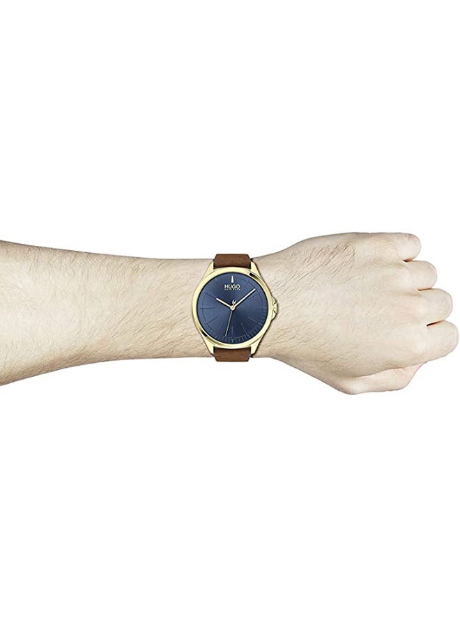Men's Leather Analog Wrist Watch 1530134