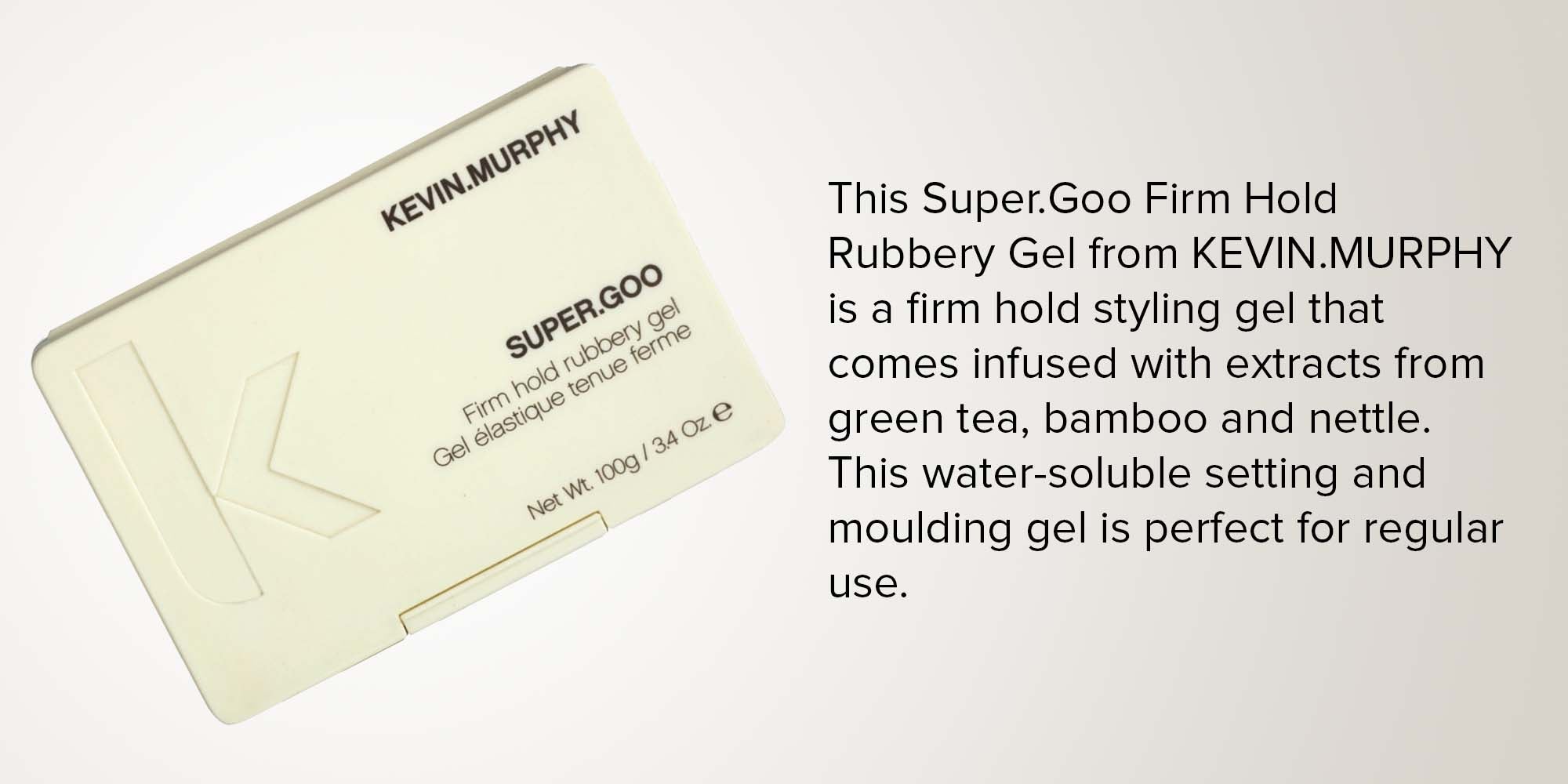 Super Goo Styling Rubbery Gel For All Hair Type Beige/Black 100grams